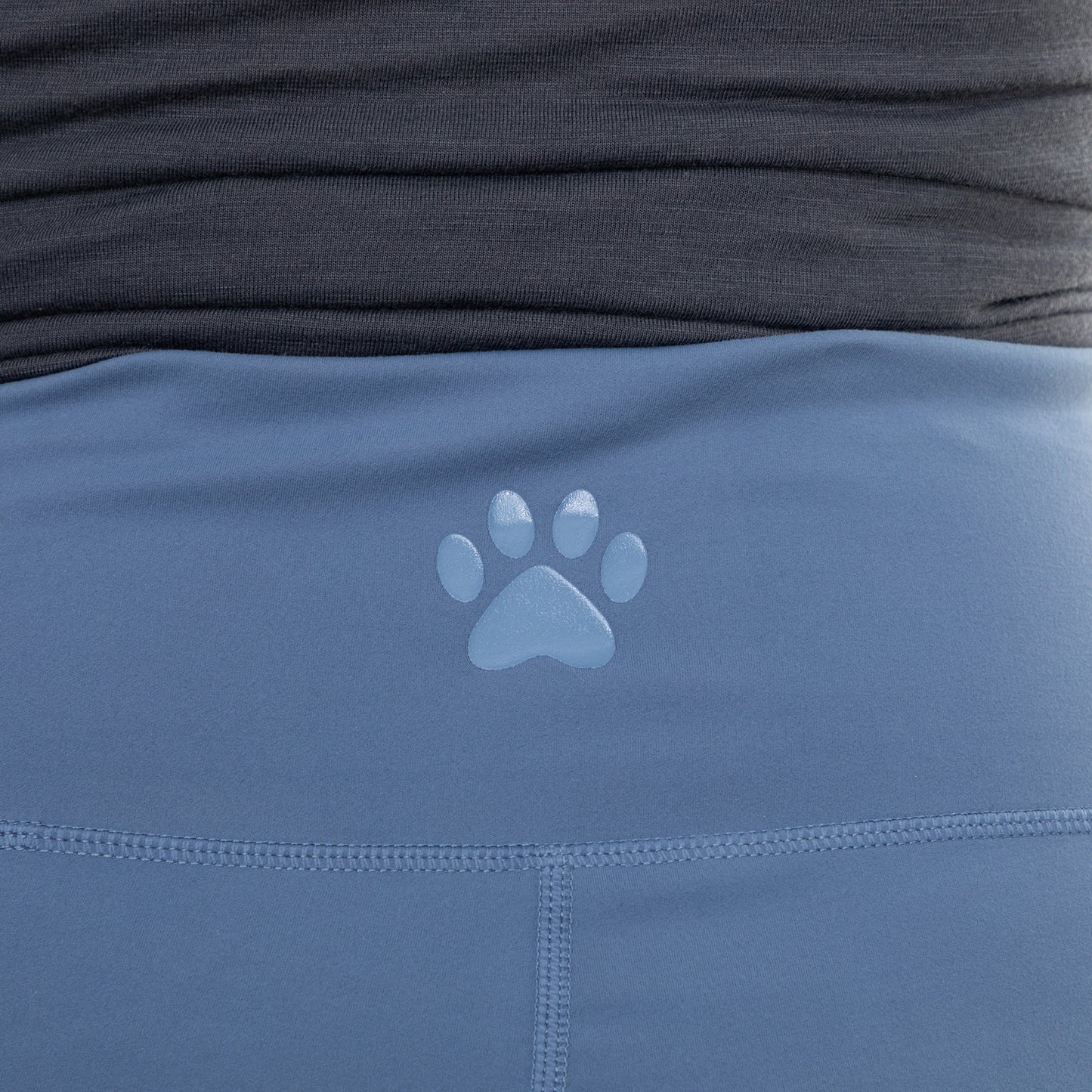 Paw Print Crossover Waist Yoga Pants with Pockets