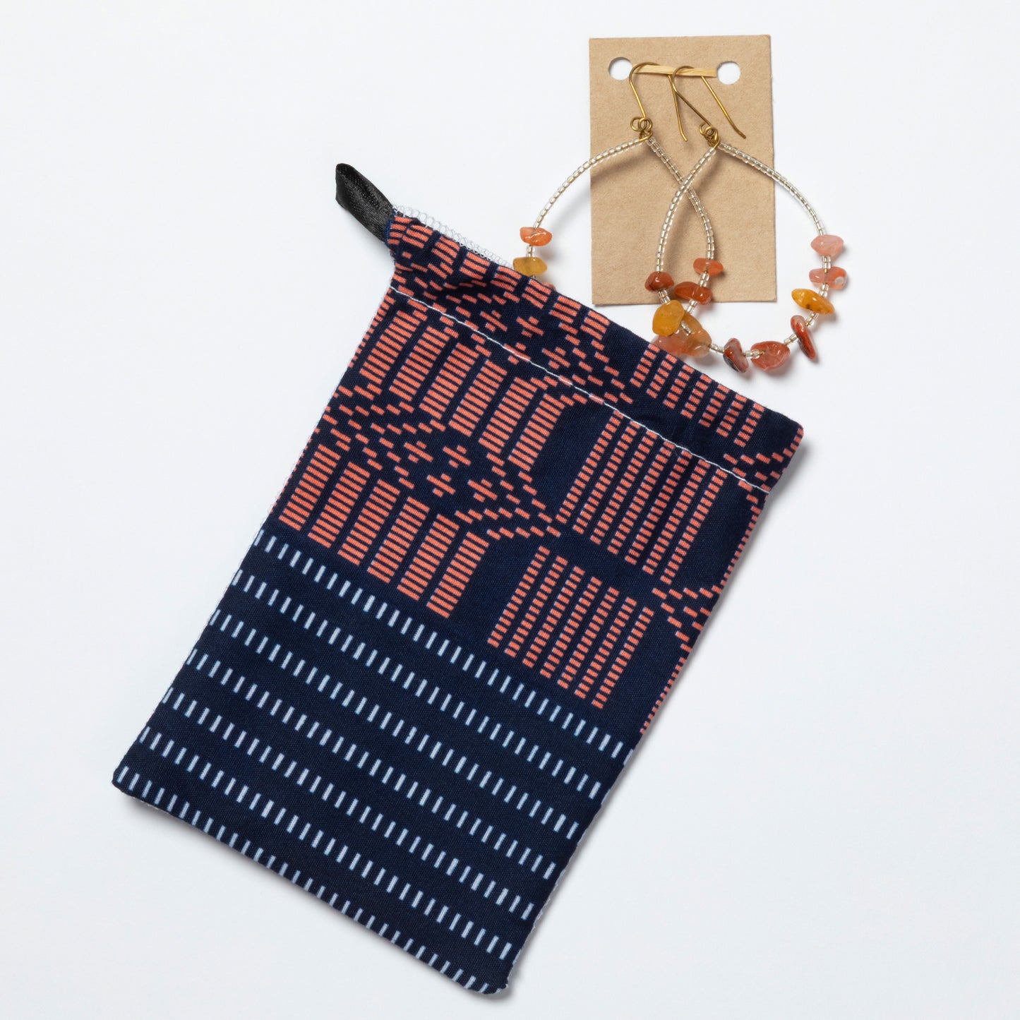 Kenyan Hand-Beaded Stone Drop Earrings