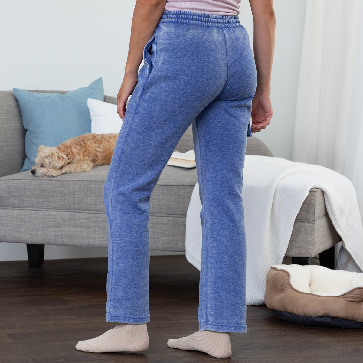 Animal Lover Burnout Cargo Pocket Pants
