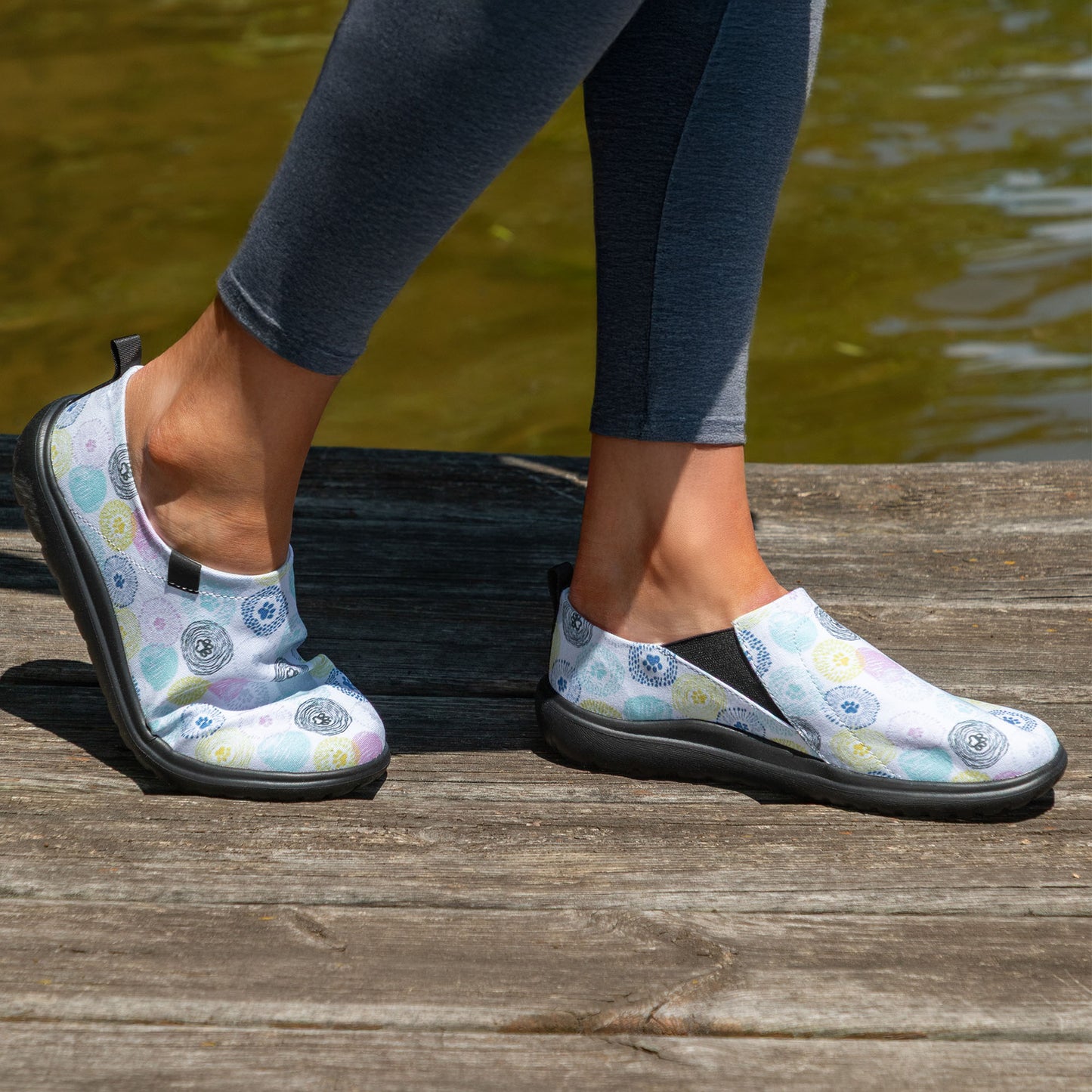 Lightweight Comfort Paw Print Slip-On Canvas Shoes