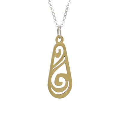 Water Ha Brass Necklace