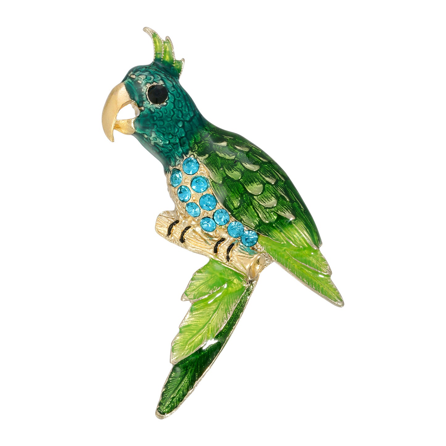 1928 Jewelry® Gold-Tone Green And Turquoise Color Parrot Bird Pin