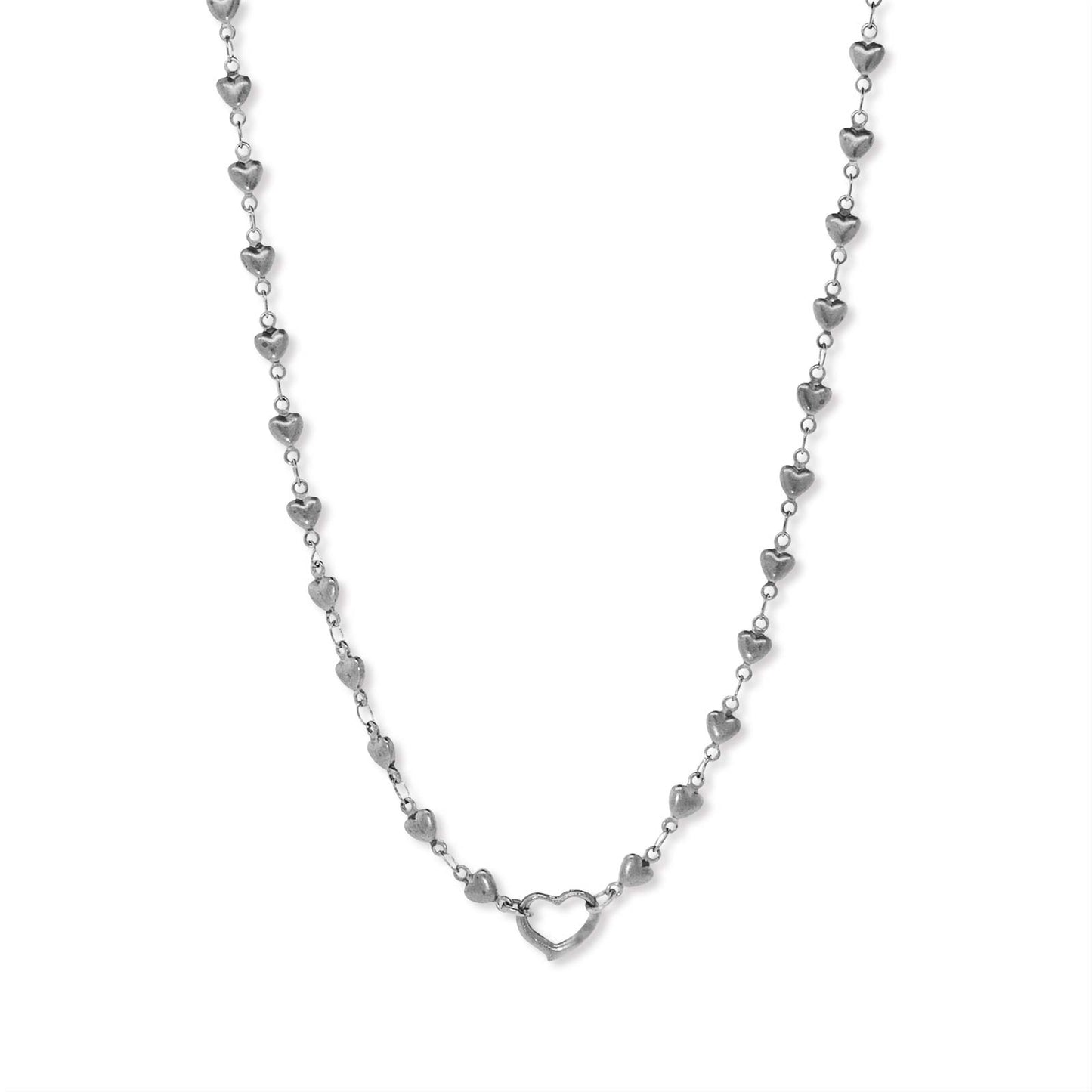 1928 Jewelry® Silver Tone Heart Chain Charm Holder 16 Adj