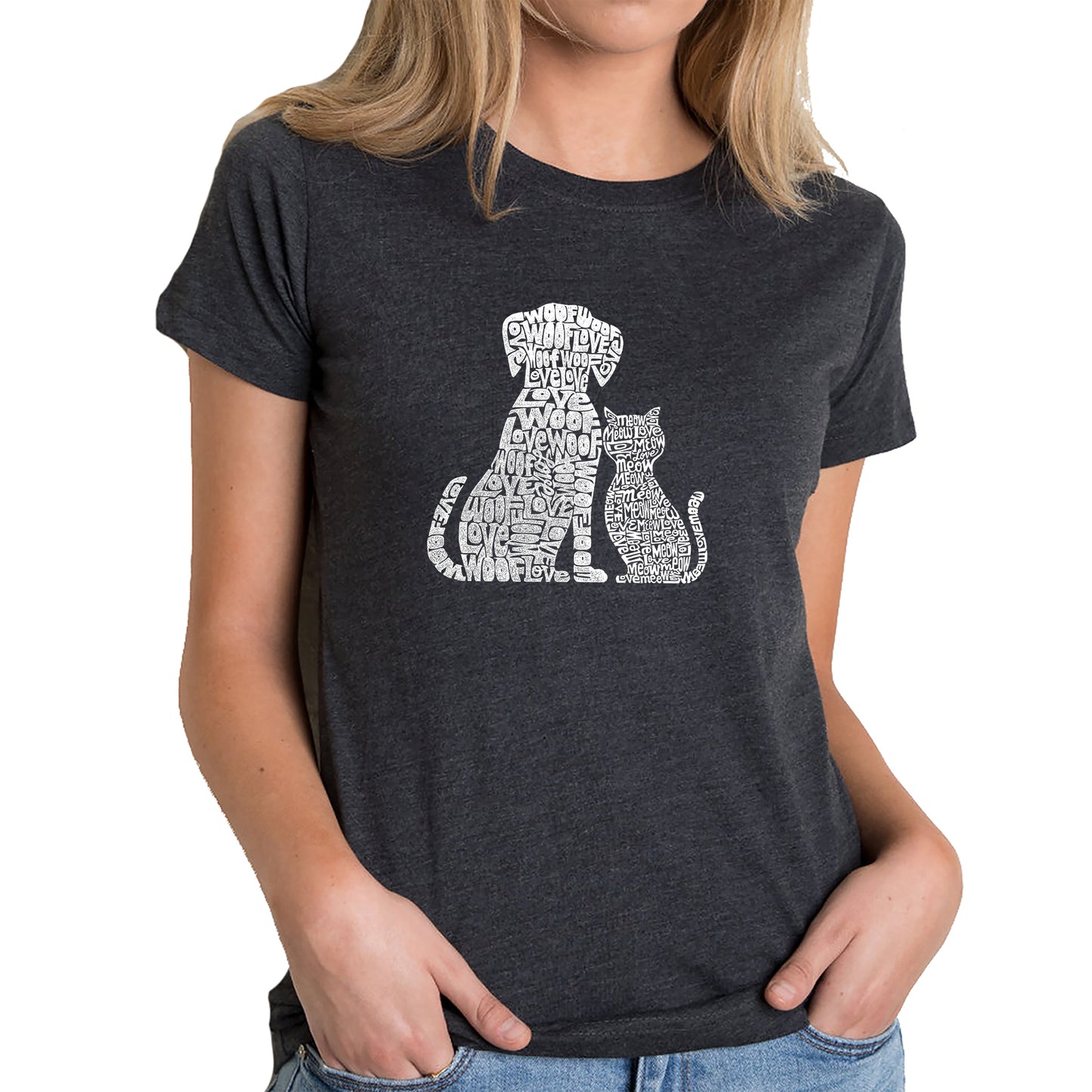 Dogs and Cats - Women's Premium Blend Word Art T-Shirt