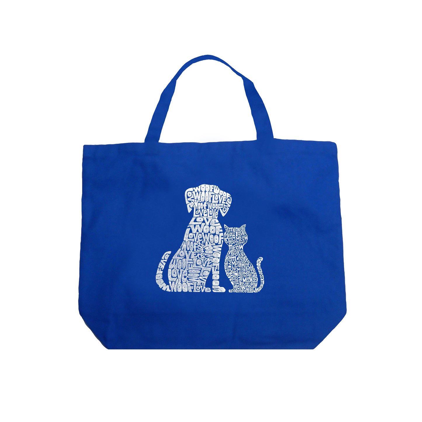 Dogs and Cats - Large Word Art Tote Bag