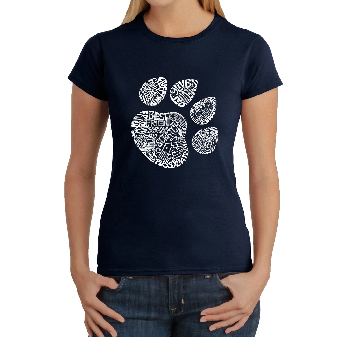 Cat Paw - Women's Word Art T-Shirt