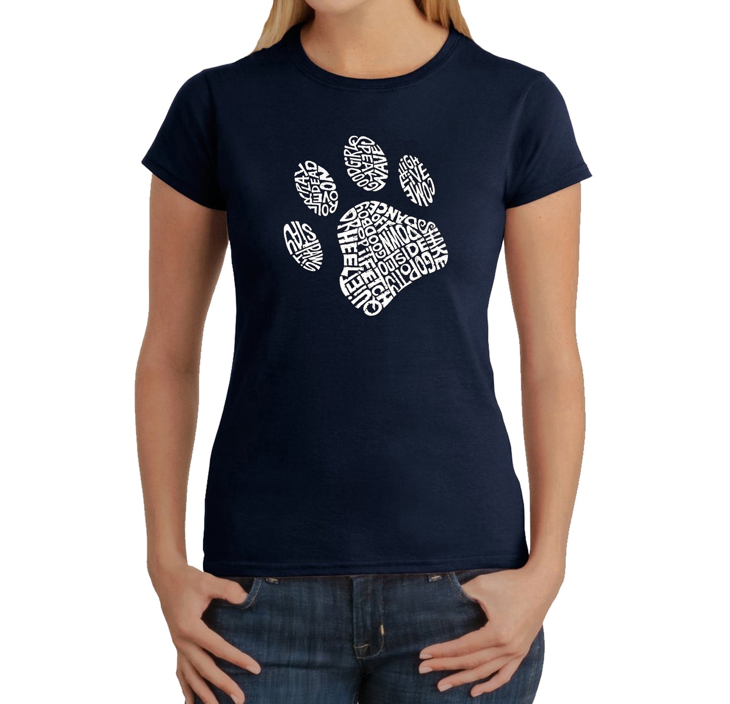 Dog Paw - Women's Word Art T-Shirt