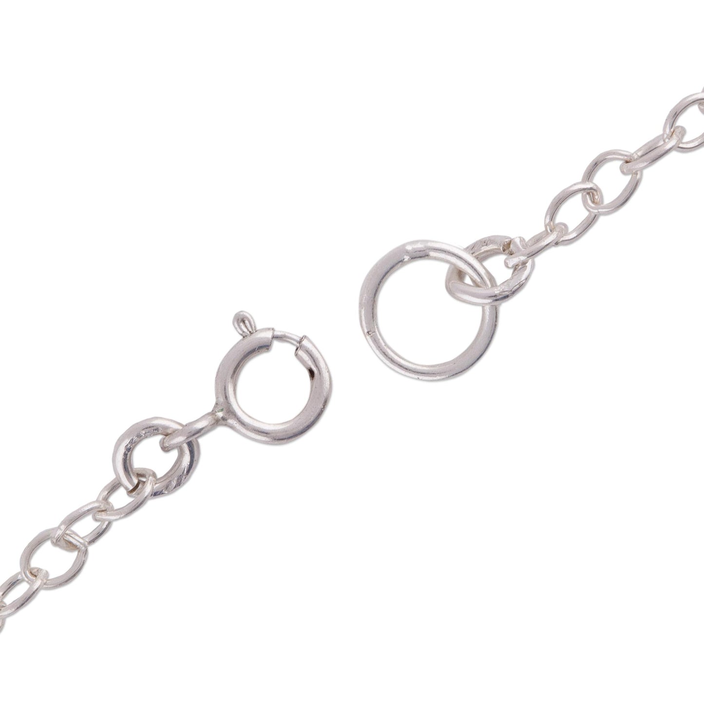 Fresh Walk Dangling Cultured Pearl and Sterling Silver Anklet from Peru