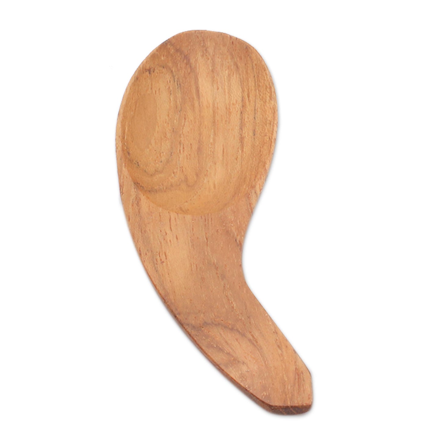 Stylish Meal Curved Teak Wood Scoops from Bali (Set of 6)