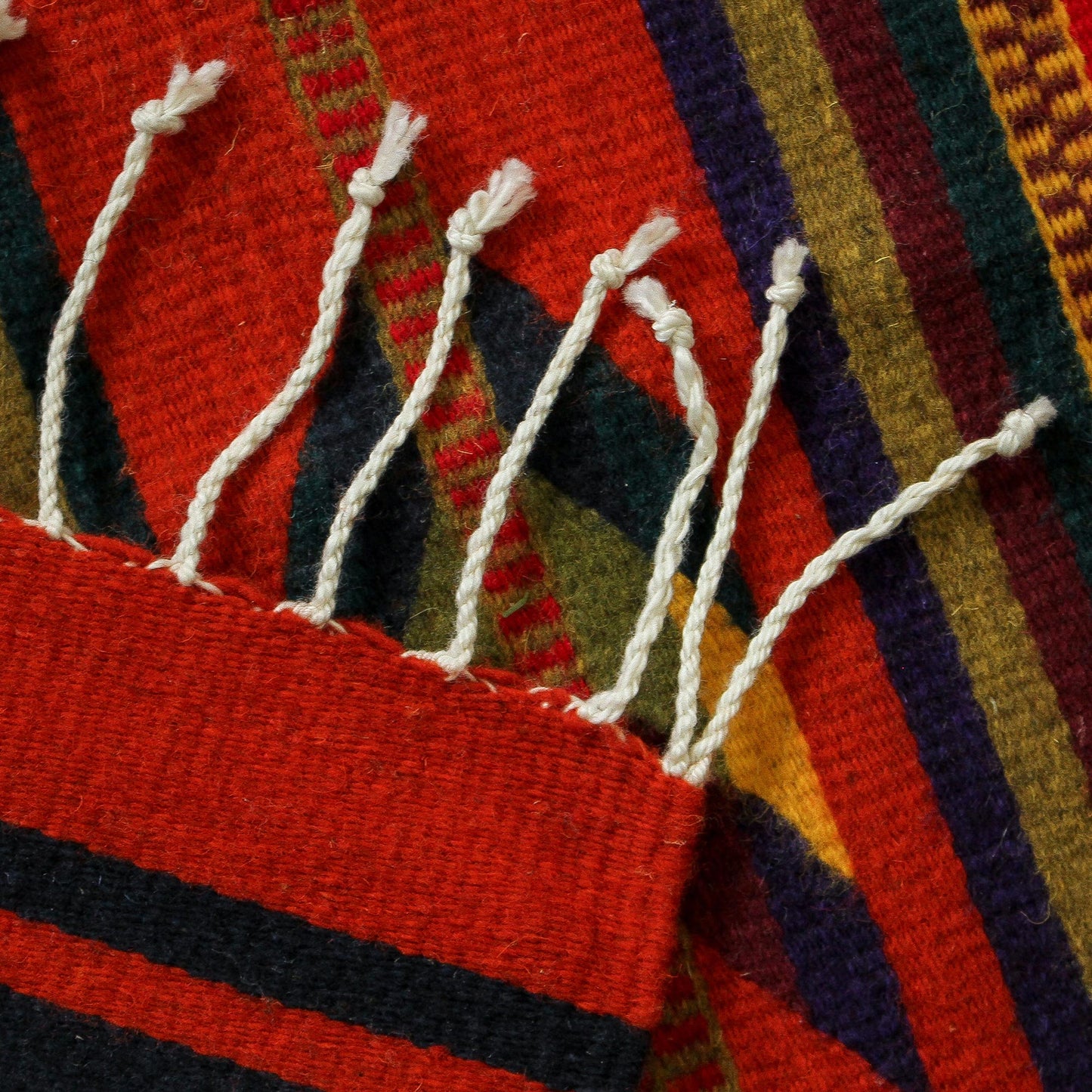 Swift Arrows Unique Geometric Wool Area Rug from Mexico (2x3)