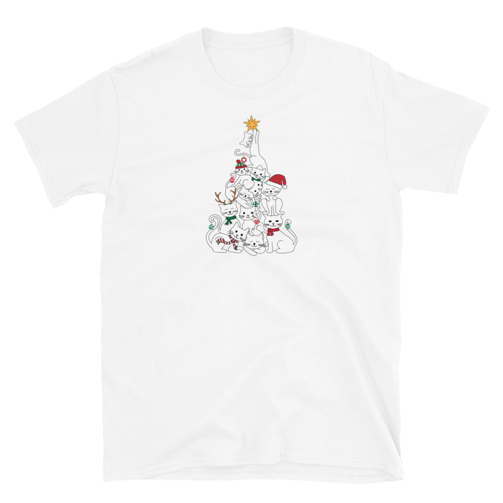 Festive Cats Christmas Tree T-Shirt