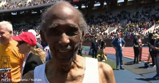 100-Year-Old World War II Veteran Runs In Penn Relays