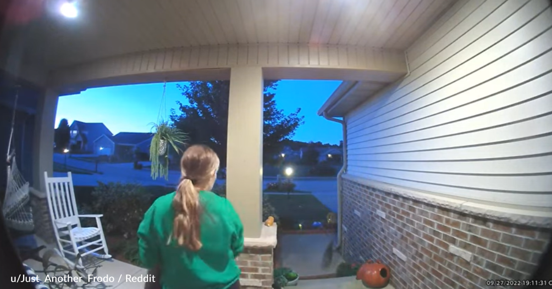 Mom Can't Contain Her Excitement When She Walks Outside And Finds Missing Cat On The Porch