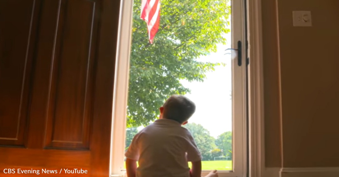 Young Boy With Autism Admires His Neighbor's Flag Every Day So They Gift Him Cute Surprise