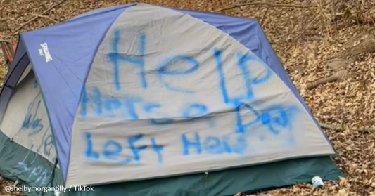 Dog Rescued From Tent Spray-Painted With A "Help" Message