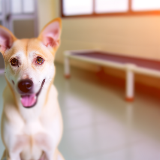 Shelter dog waiting for adoption