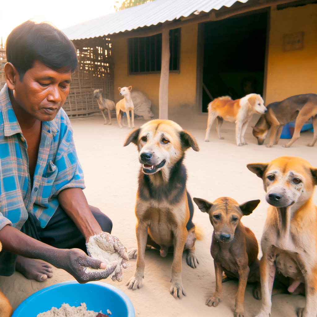 Malnourished dogs rescued from poor living conditions