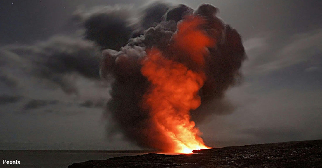 Fiery Island Emerges from Beneath the Pacific Ocean