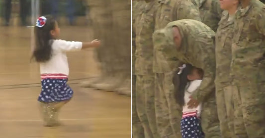 Soldier Breaks Formation To Give Daughter A Hug In Emotional Homecoming