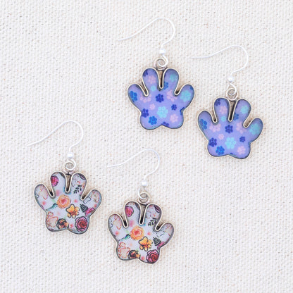 Paw Print Garden Earrings