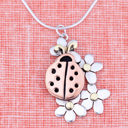 Lucky Ladybug Sterling Necklace