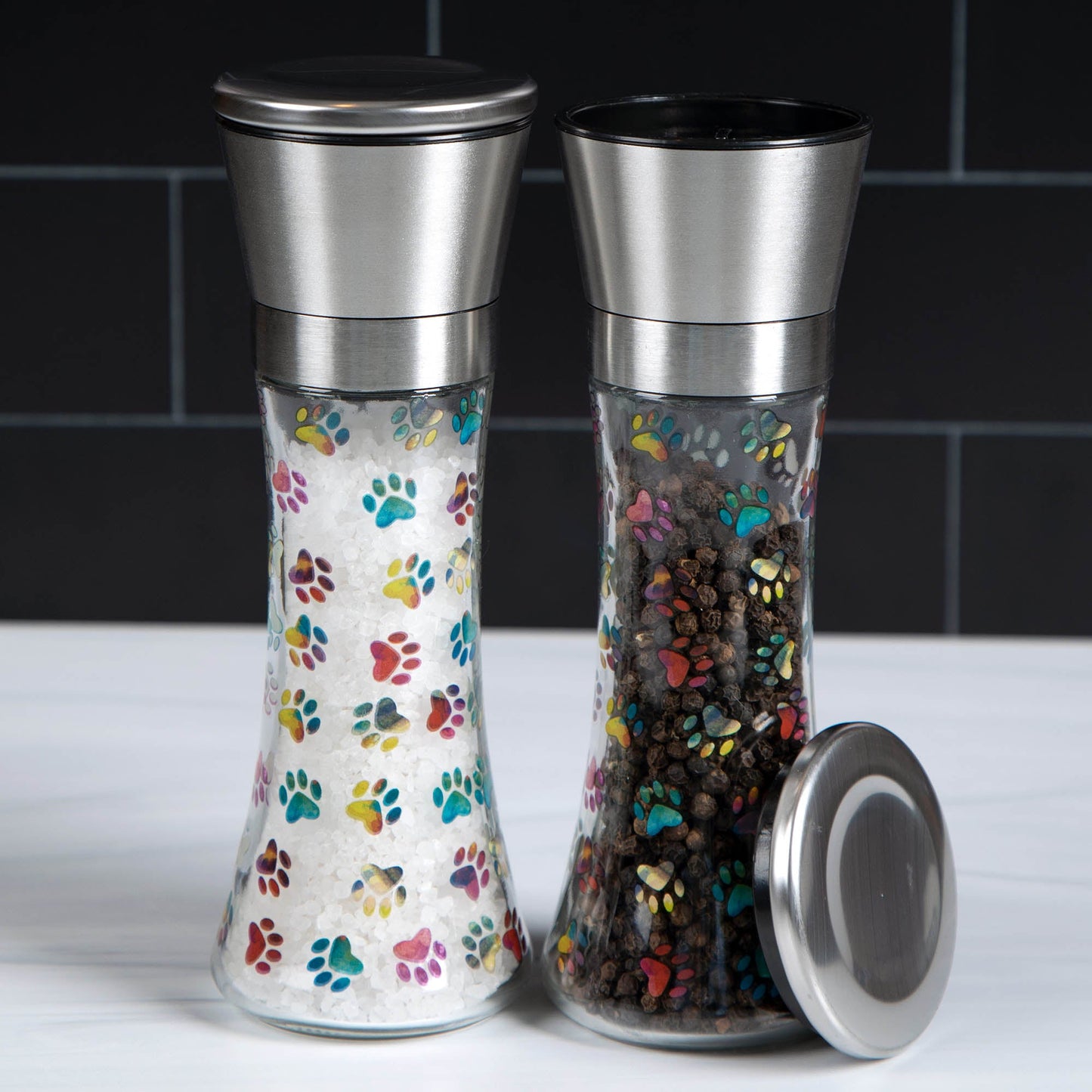 Stainless Steel Salt & Pepper Grinder Set