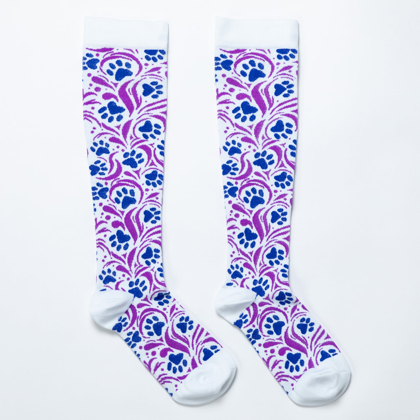 Paw Print Compression Socks