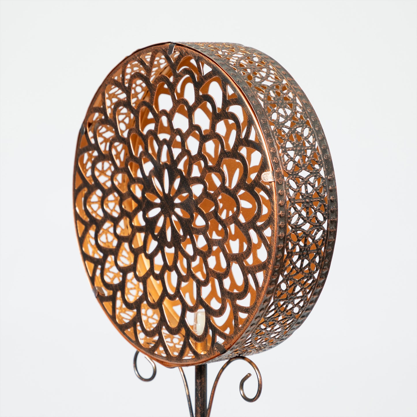 Bronze Flower Solar Garden Stake