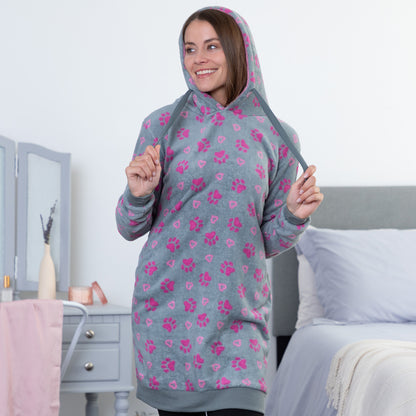 Super Cozy&trade; Paw & Heart Hooded Nightgown