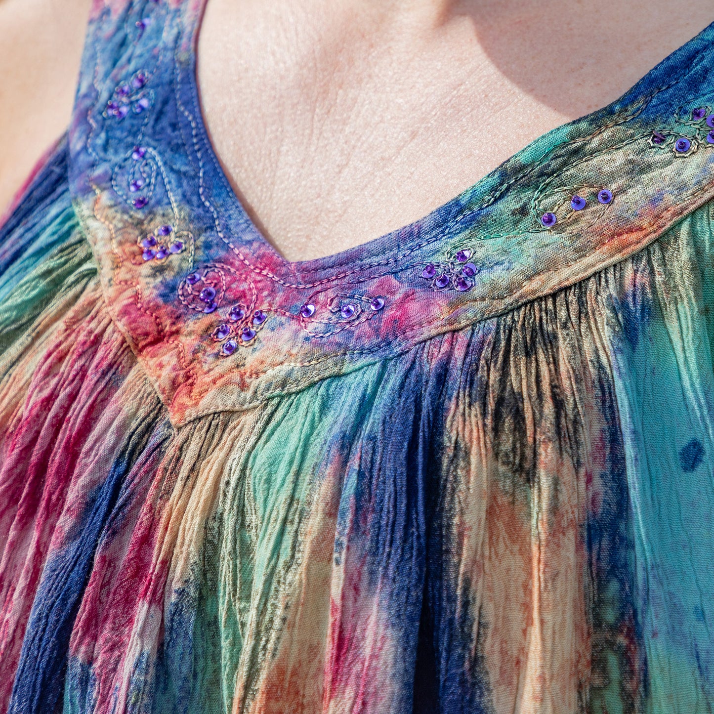 Beaded Swirl Sleeveless Tunic