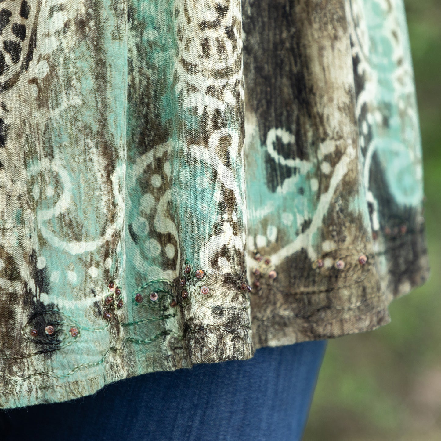 Beaded Swirl Sleeveless Tunic