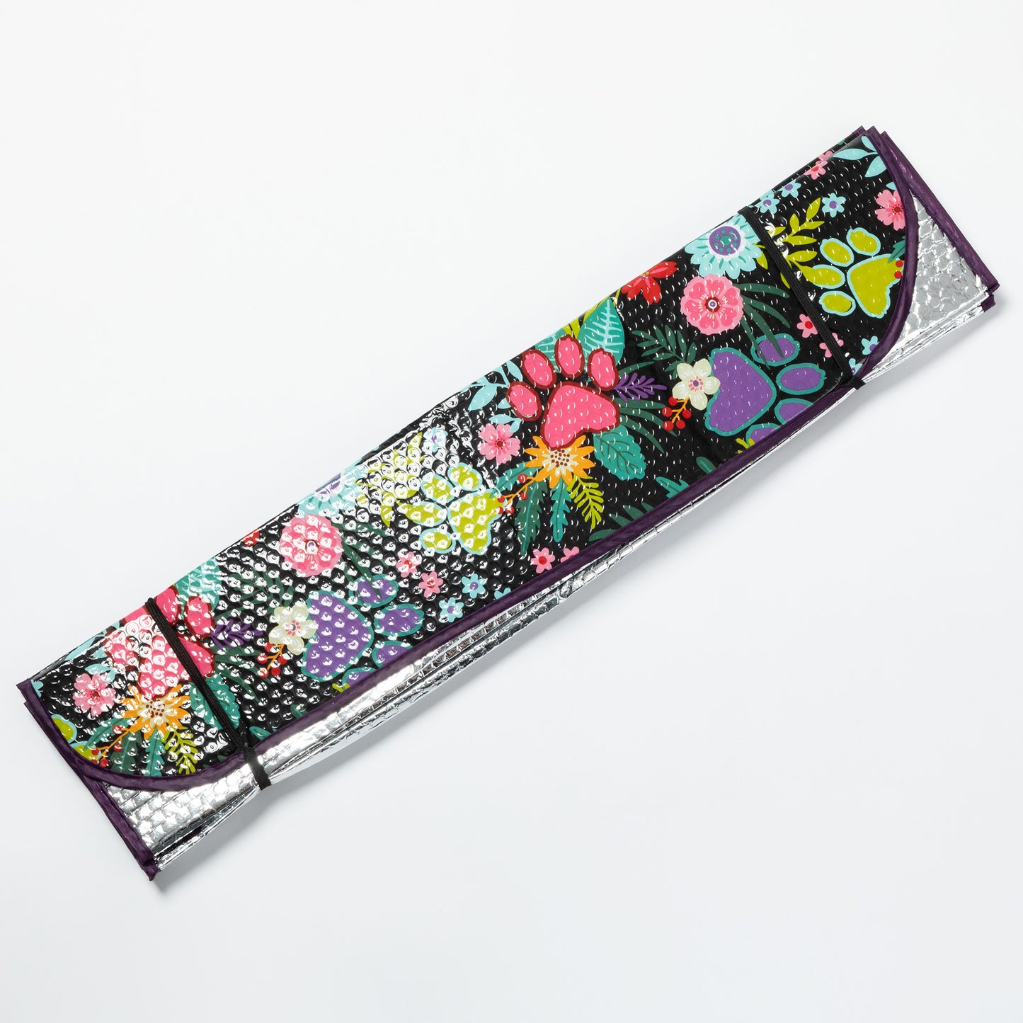 Paw Print Foldable Windshield Sun Shade - 3 Piece Set