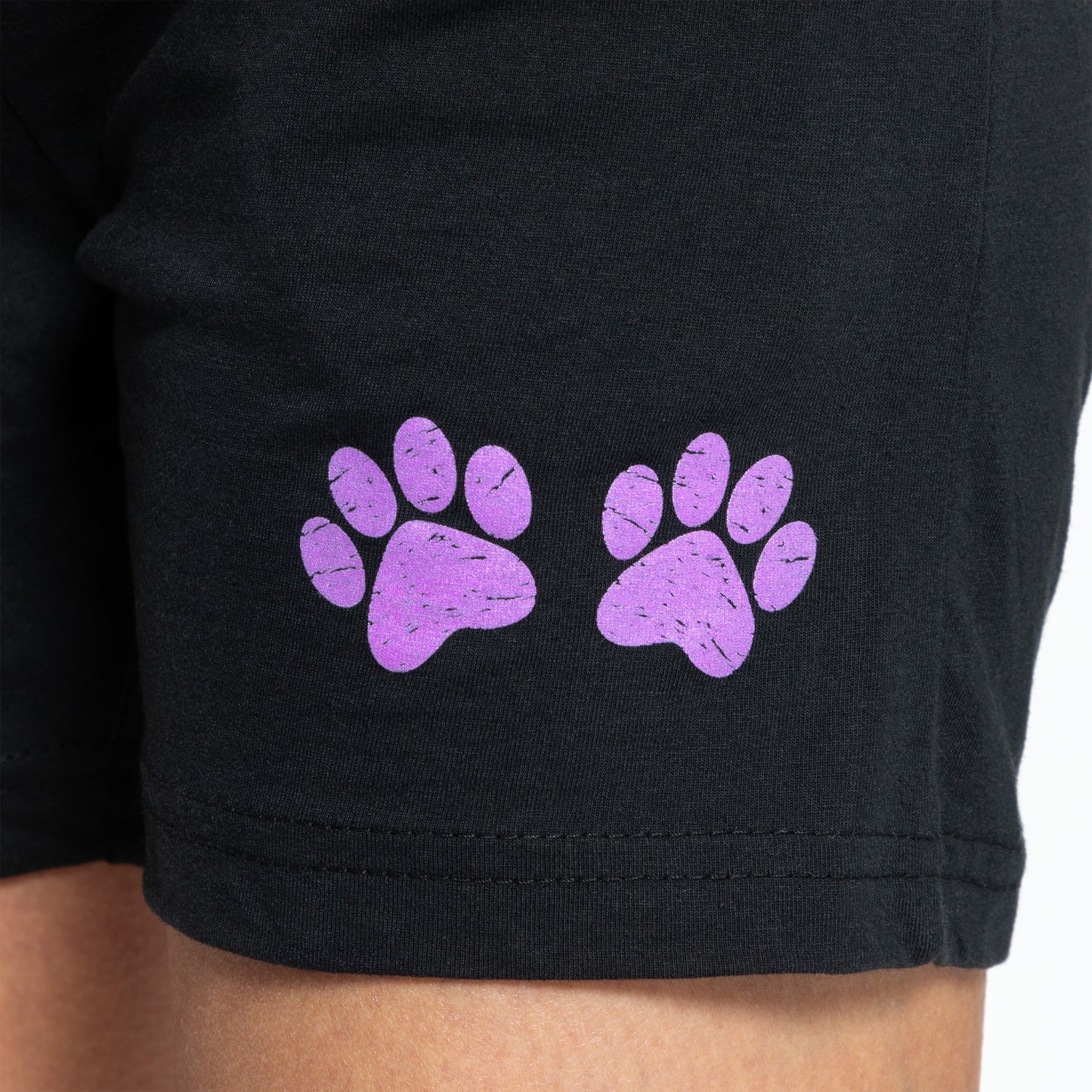 Women's Paw Print  Drawstring Shorts