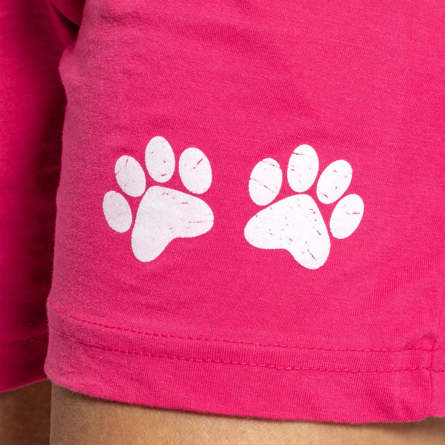 Women's Paw Print  Drawstring Shorts