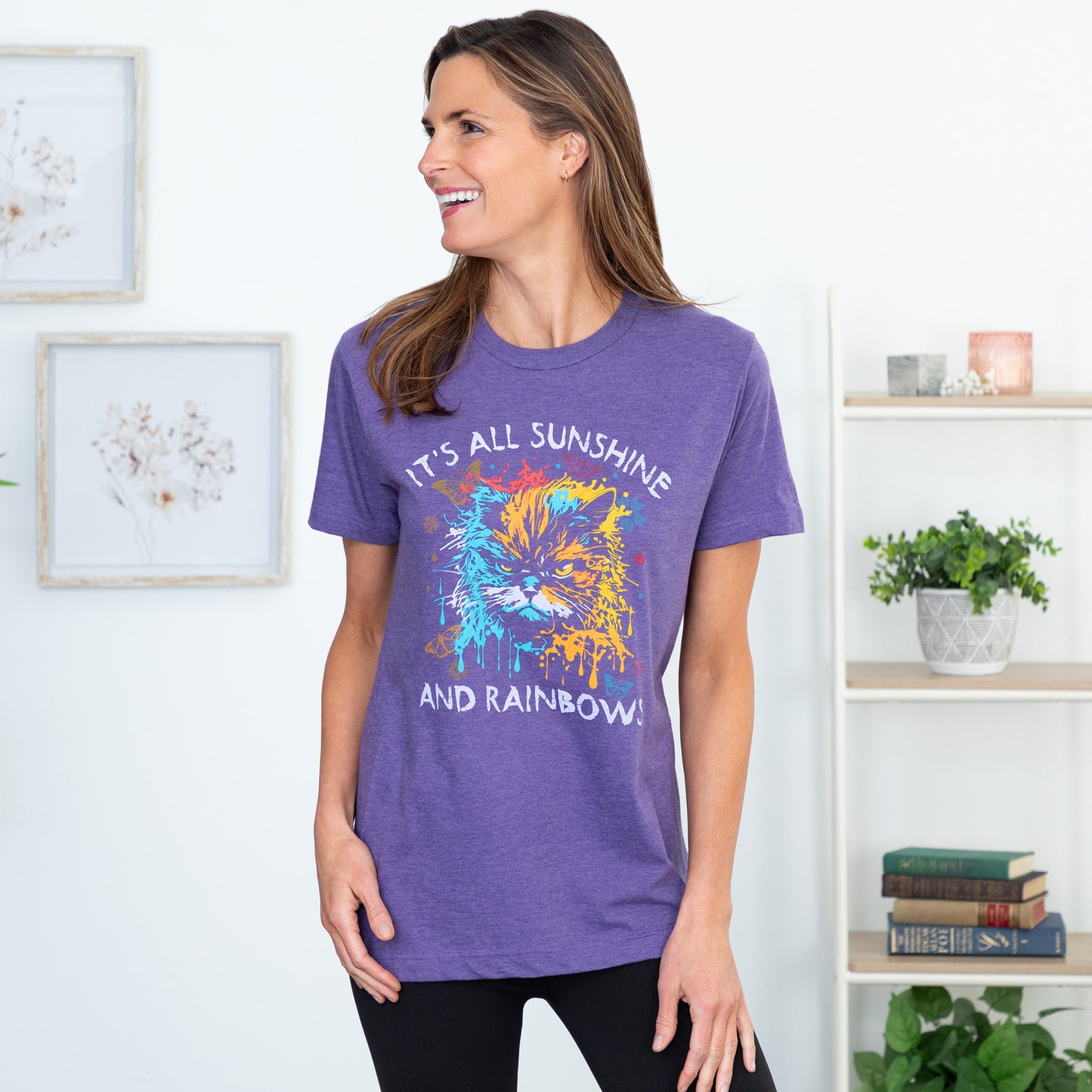 It's All Sunshine And Rainbows Cat T-Shirt