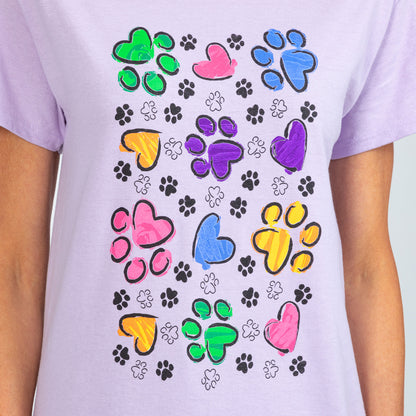 Paws & Hearts Splatter T-Shirt