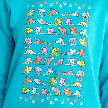 Peeping Pets Drop Tail Crewneck Sweatshirt