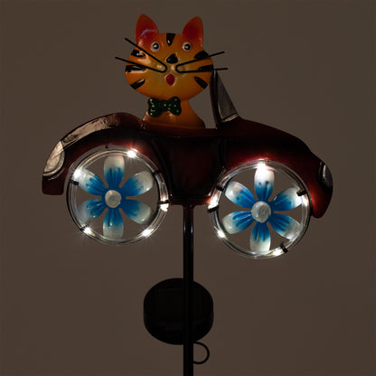 Cruising Cat Solar Garden Stake