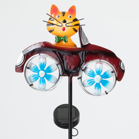 Cruising Cat Solar Garden Stake