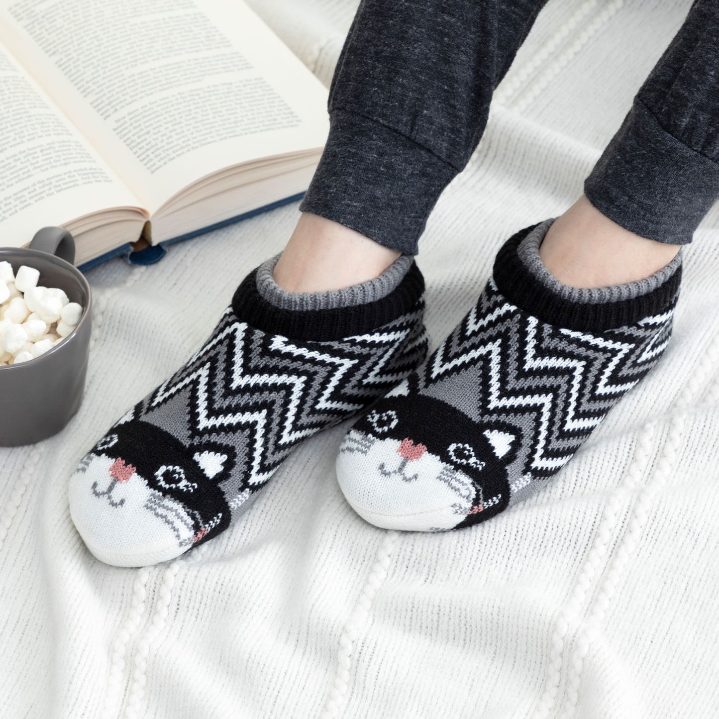 Charming Critter Cuffed Slipper Socks