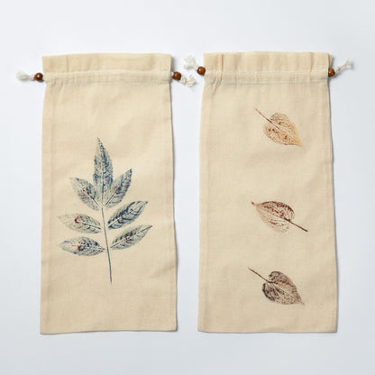 Handmade Cotton Wine Bag - Set of 2