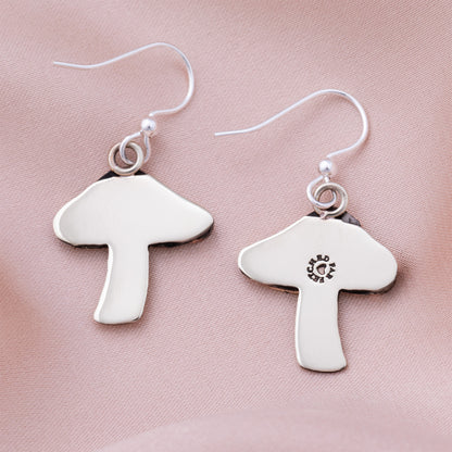 Mixed Metal Pretty Mushroom Earrings