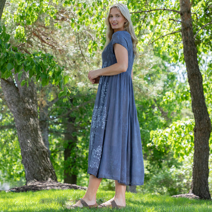 Paisley & Swirls Cap Sleeve Dress