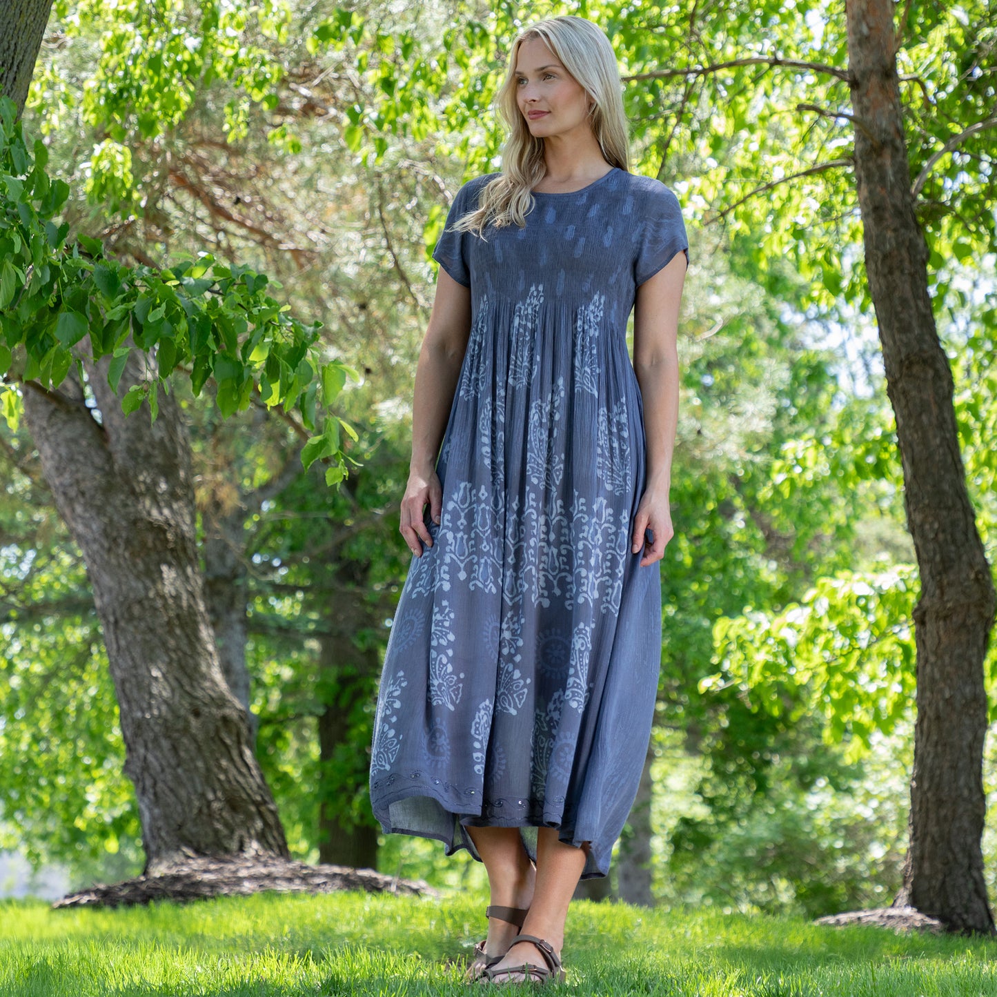 Paisley & Swirls Cap Sleeve Dress