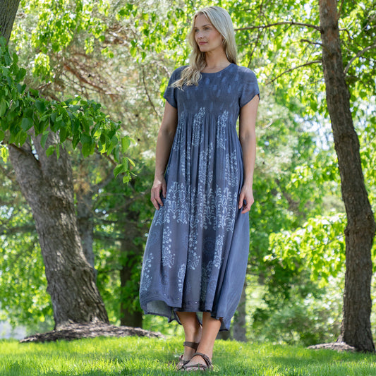 Paisley & Swirls Cap Sleeve Dress