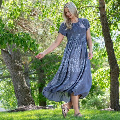 Paisley & Swirls Cap Sleeve Dress