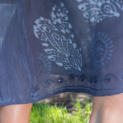 Paisley & Swirls Cap Sleeve Dress