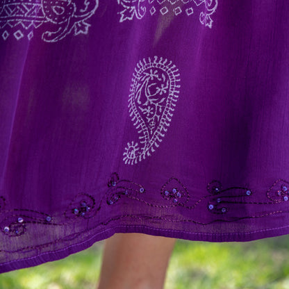 Paisley & Swirls Cap Sleeve Dress