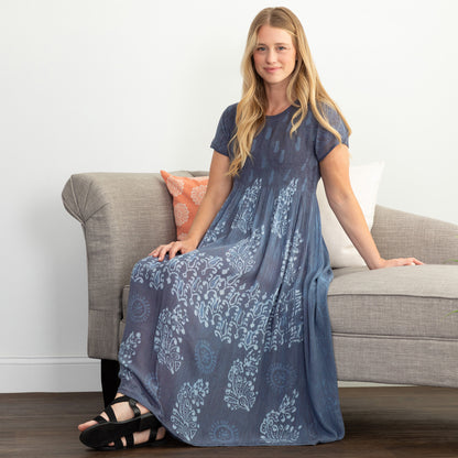 Paisley & Swirls Cap Sleeve Dress