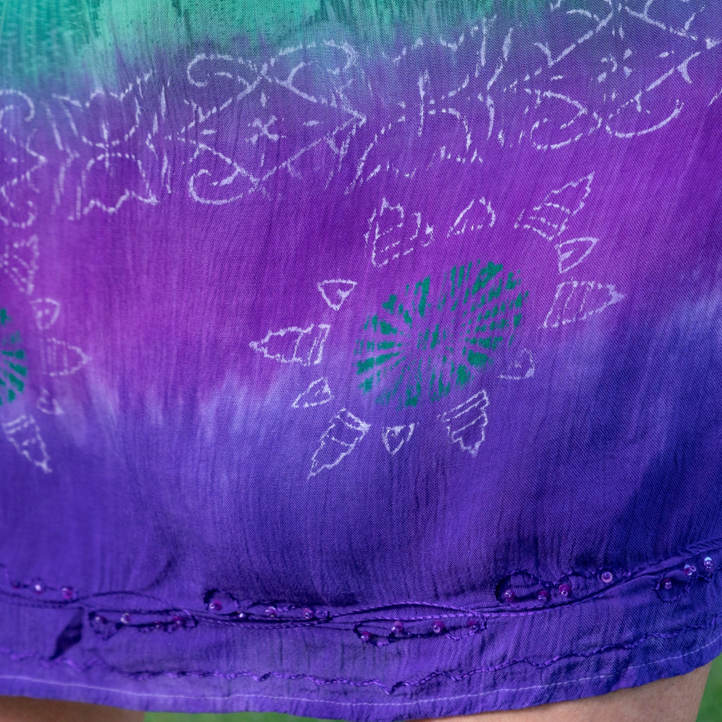 Earth & Flower 3/4 Sleeve Midi Dress